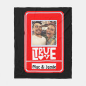 GRAPPIGE True Love Couple's Foto Namen Fleece Deken (Voorkant)