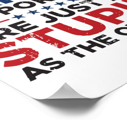 Grappige Trump 1 op de 3 Kamala Harris supporters Poster (Hoek)