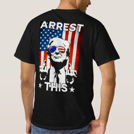 Grappige Trump 2024 arresteren deze Amerikaanse vl T-shirt (Achterkant)