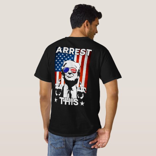 Grappige Trump 2024 arresteren deze Amerikaanse vl T-shirt (Achterkant volledig)