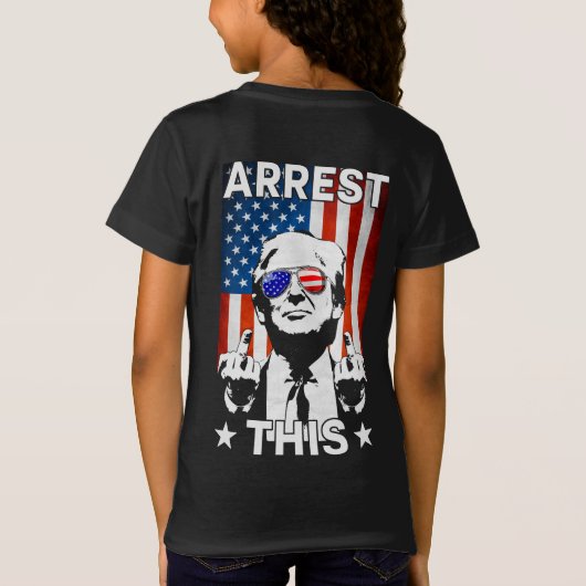 Grappige Trump 2024 arresteren deze Amerikaanse vl T-shirt (Achterkant)