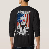 Grappige Trump 2024 arresteren deze Amerikaanse vl Trui (Achterkant)