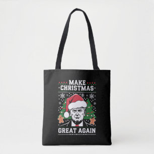 Grappige Trump 2024 Maak Kerstmis weer geweldig  Tote Bag