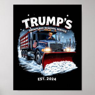 Grappige Trump 2024 Overwinning Sneeuwvlok Verwijd Poster