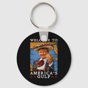 Grappige Trump 2025 Mexico Taco Welkom in Amerika Sleutelhanger