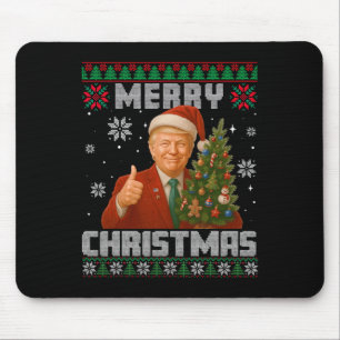 Grappige Trump 2025 Prettig Kerstmis Boom Lelijke Muismat