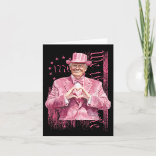 Grappige Trump 45 47 President Hart Vorm Roze Pak Kaart