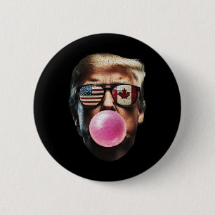 Grappige Trump 45 47 Vlag Van De Vs En Canada Gles Ronde Button 5,7 Cm