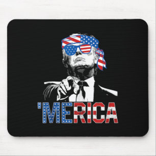 Grappige Trump 4 juli Amerikaanse vlag Sungl Muismat