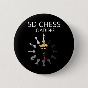 Grappige Trump 5d Schaken Laden Sarcastische Polit Ronde Button 5,7 Cm