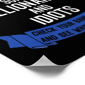 Grappige Trump-aanhangers idioten en miljardairs Poster (Hoek)