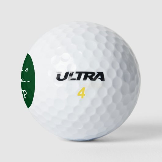 Grappige Trump bedriegt bij golf Golfballen (Logo)