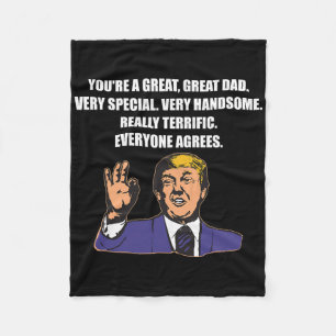 Grappige Trump Beste Papa Ooit Iedereen Is Het Erm Fleece Deken