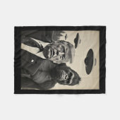Grappige Trump Bigfoot-selfie met UFO's Weird Alie Fleece Deken (Voorkant (Horizontaal))