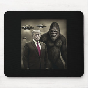 Grappige Trump Bigfoot Ufo Alien Ontmoeting Complo Muismat