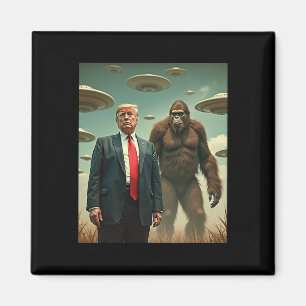 Grappige Trump Bigfoot Ufo Alien Ontmoeting Uap Vr Magneet