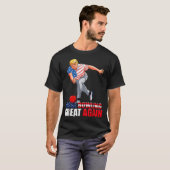Grappige Trump Bowling Maak Bowling Groot Opnieuw T-shirt (Voorkant volledig)