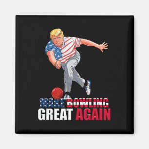 Grappige Trump Bowling Maakt Bowling Groter Dan oo Magneet