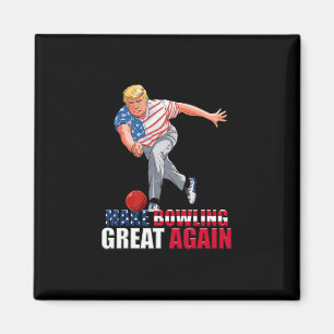 Grappige Trump Bowling Maakt Bowling Groter Dan oo Magneet