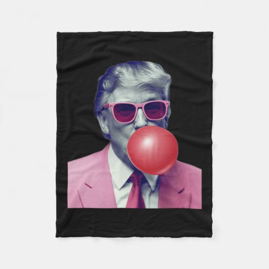 Grappige Trump Bubble Gum Yum Gifts Fleece Deken (Voorkant)