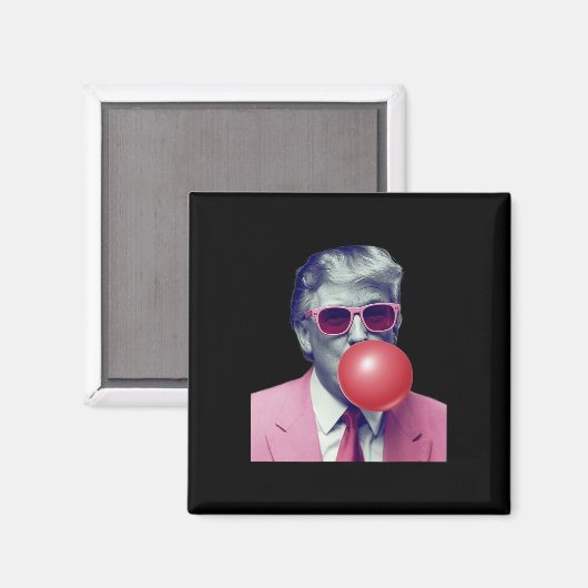 Grappige Trump Bubble Gum Yum Gifts Magneet (Voorkant / Achterkant)