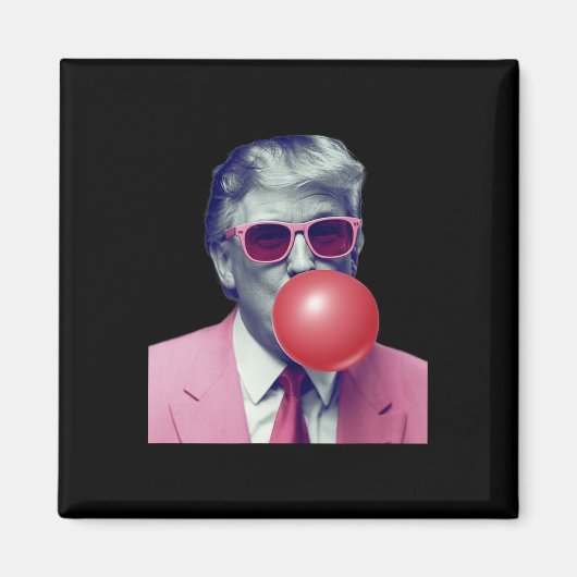 Grappige Trump Bubble Gum Yum Gifts Magneet (Voorkant)