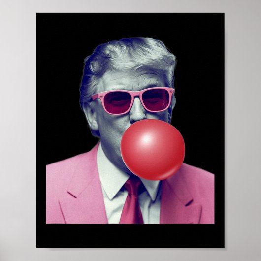Grappige Trump Bubble Gum Yum Gifts Poster (Voorkant)