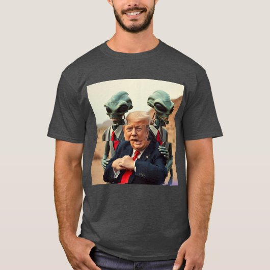 Grappige Trump - Buitenaardse ontvoering T-shirt (Voorkant)