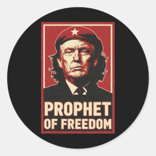 Grappige Trump Che Guevara Profeet Van Vrijheid Mi Ronde Sticker