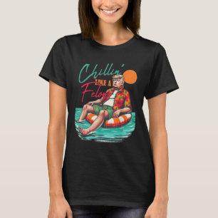 Grappige Trump Chilling Like A Felon Zomer 2024 T-shirt
