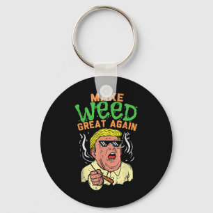 Grappige Trump Cool Make Weed weer geweldig Sleutelhanger