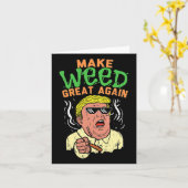 Grappige Trump Cool Make Wiet Groot Opnieuw Kaart (Gele Bloem)