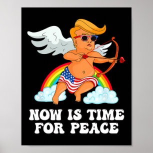 Grappige Trump Cupid Parodie - Nu Is Tijd Voor Vre Poster