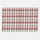 Grappige Trump Custom Face Foto Elf Christmas Pink Inpakpapier Vel (Voorkant 2)