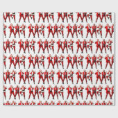 Grappige Trump Dance Kerstman Kerstfeest 2024 Cadeaupapier (Vlak)