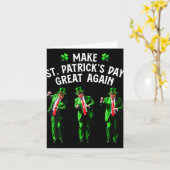 Grappige Trump Dance St. Patrick's Day Pyjama's Tr Kaart (Gele Bloem)