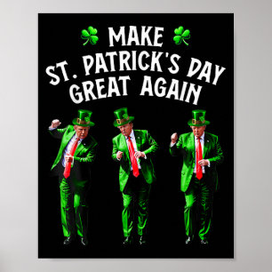 Grappige Trump Dance St. Patrick's Day Pyjama's Tr Poster