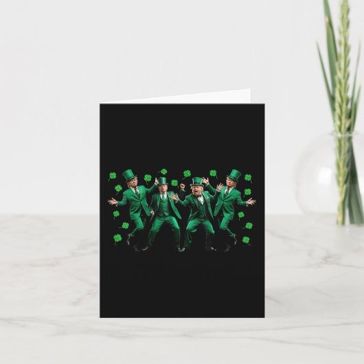 Grappige Trump Dance St. Patricks Day Pyjamas Ymca Kaart (Voorkant)
