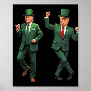 Grappige Trump Dance St. Patricks Day Pyjamas Ymca Poster