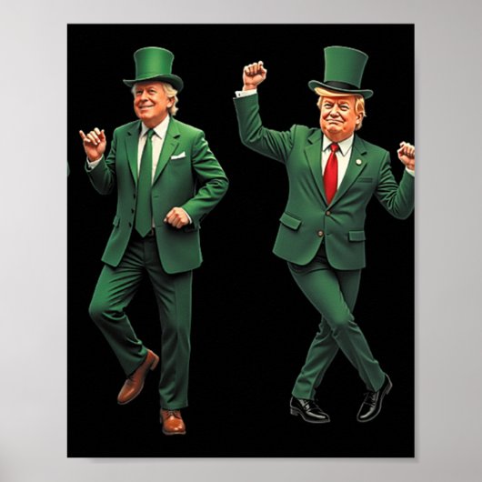 Grappige Trump Dance St. Patricks Day Pyjamas Ymca Poster (Voorkant)