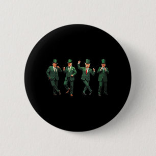 Grappige Trump Dance St. Patricks Day Pyjamas Ymca Ronde Button 5,7 Cm