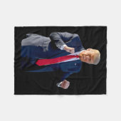 Grappige Trump dans dansen als een misdadiger stem Fleece Deken (Voorkant (Horizontaal))