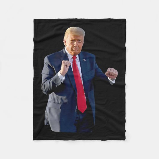Grappige Trump dans dansen als een misdadiger stem Fleece Deken (Voorkant)