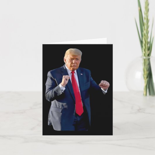 Grappige Trump dans dansen als een misdadiger stem Kaart (Voorkant)