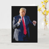 Grappige Trump-dans Dansen als een misdadiger Stem Kaart (Gele Bloem)