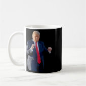 Grappige Trump dans dansen als een misdadiger stem Koffiemok (Links)