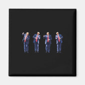 Grappige Trump dans dansen als een misdadiger stem Magneet (Voorkant)