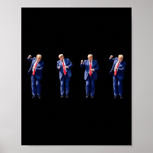 Grappige Trump dans dansen als een misdadiger stem Poster (Voorkant)