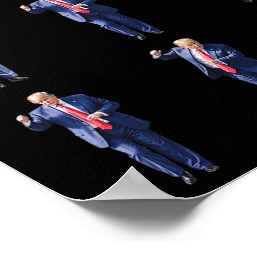 Grappige Trump dans dansen als een misdadiger stem Poster (Hoek)