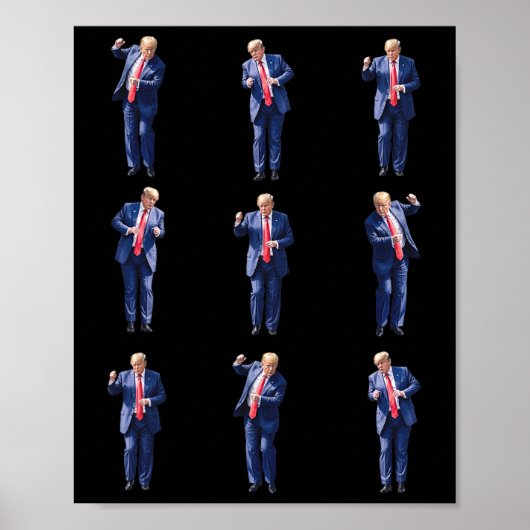 Grappige Trump dans dansen als een misdadiger stem Poster (Voorkant)